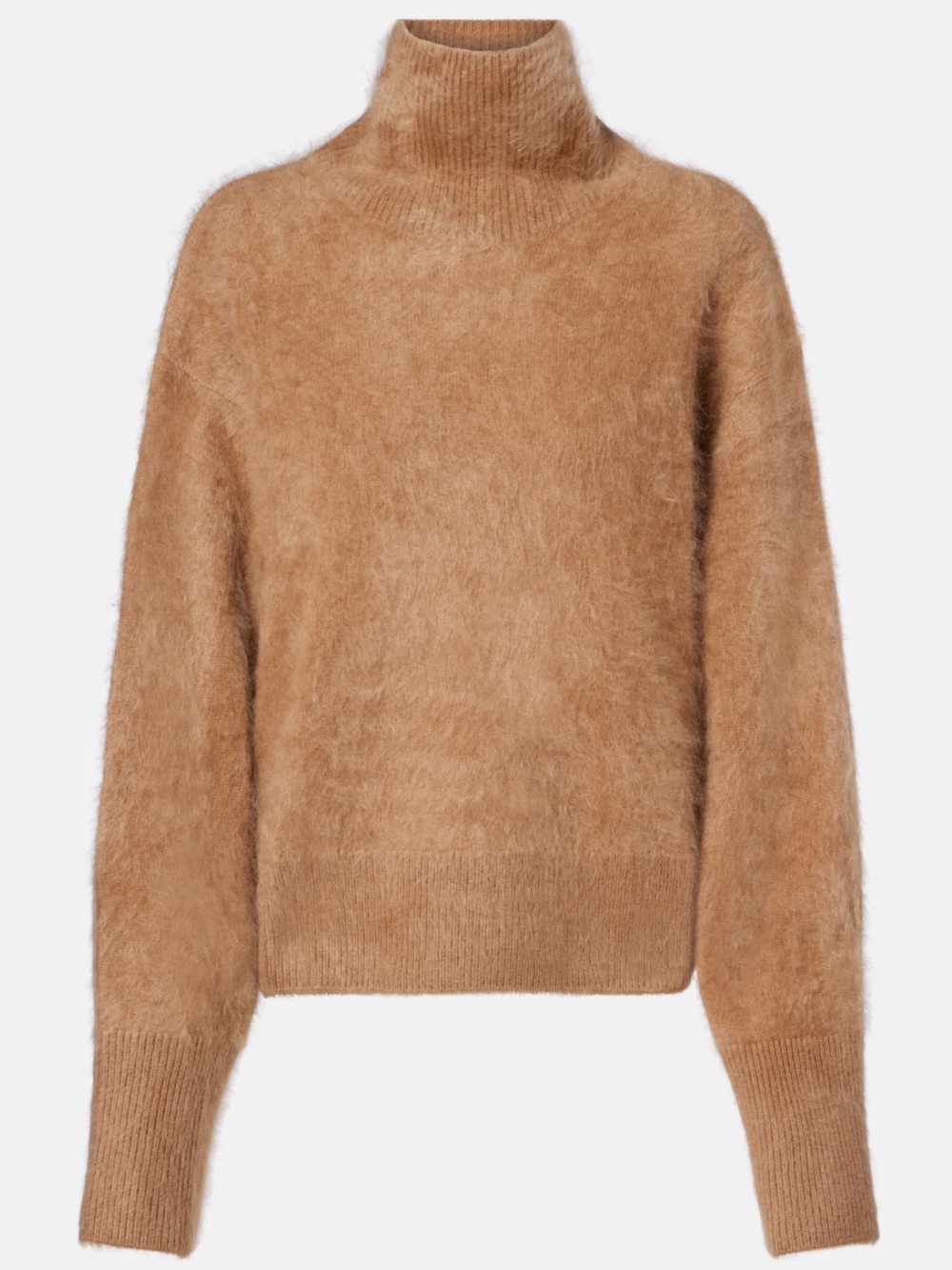 Lisa Yang Camel Florel Cashmere Turtleneck Sweater, NWT Size 0